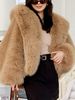 Plus Size Faux Fur Coat Women’s Winter Longline Jacket – Thickened Warm Outerwear With Elegant Fringe Detail (Black, White, Light Beige)_ecoleips.com