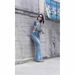 I.AM.GIA European And American Hot Girl Flared Jeans, Vintage Washed High-waisted Slim-fit Pants, Same Style As Yi_ecoleips.com