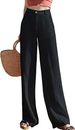 Suitable For All Seasons 2025 Women's Linen Wide-Leg Casual Loose Cotton-Linen High-Waist Straight-Leg Pants For Women_ecoleips.com