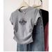 Women's Slimming Crew Neck T-Shirt Korean Style Cartoon Print Ruffled Short Sleeve Summer Top for Instagram_ecoleips.com