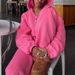 Long Sleeve Short Sweatshirt Drawstring Sweatpants Women's Hoodie Set_ecoleips.com