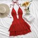 Summer New Style Sexy Backless Halter Neck Dress Slimming Waist High End Women's Clothing_ecoleips.com