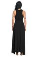 Women's Clothing Solid Color Slit Ruffle Dress Sexy Evening Dress_ecoleips.com