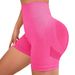 Women's Clothing Hip Lifting Three Point Yoga Shorts High Waist Fitness Stretch Pants Sports Running Seamless Peach Hip Casual Shorts_ecoleips.com