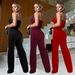 Women's Clothing Fashion Women's Sexy Tube Top Eyelet Metal Button Trousers Suit_ecoleips.com