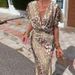 Women's Clothing Slim Fit Printed Dress V Neck Mid Waist Sexy Fashion Spring Thin Summer Lanon Effortless Style, All-Day Comfort_ecoleips.com