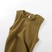 Women's Clothing Ins Style Temperament Fashion Round Tie Shoulder Pad Side Pleated Midi Dress_ecoleips.com