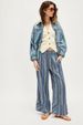 MONA Women's High-Waisted Wide-Leg Pants Striped Loose Casual Slimming Trousers European American Style Spring Autumn New_ecoleips.com