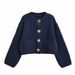 Oversized Knit Cardigan With Patch Pockets – Chunky Button-Up Sweater For Effortless Layering_ecoleips.com