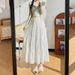 K Pleated Skirt For Women, New High Waisted Mid Length Umbrella Skirt, A-line Ballet Style Fluffy Cake Skirt_ecoleips.com