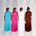 Women's Clothing Women's Elegant One-Shoulder Pleated Long Dress Solid Color Slanted Neck Fitted Waist Style Fashion_ecoleips.com