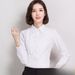 Spring White Shirt Women's Long-sleeved Overalls Dress Korean Version Top Professional Women's Short-sleeved Shirt OL_ecoleips.com