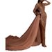 Women's Clothing Spring And Summer Sexy Gold Tassel Slim Dress_ecoleips.com