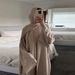 Modest Abaya Dress/Muslim Dress Women Elegant Muslim Abaya Dress With Open Front Design - Modest Long Sleeve Maxi Dress ,Pure Color, S-XXL_ecoleips.com