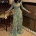 Casual Long Sleeve Women Gowns Dress Fashion Perspective Splicing Slim Long Dresses Elegant High Neck Long Sleeve Evening Dress_ecoleips.com