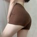 Women's Clothing High Waist Hip Lift Tight Thin Three Quarter Pants Sports Hot Pants Ant_ecoleips.com