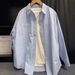 Modest Abaya Dress Women's Pure Cotton Shirt, Spring And Autumn Style, Korean Style, Solid Color, Polo Collar Cardigan, Casual, Loose, Thin, Summer_ecoleips.com