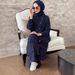 Verve Muslim Fashion Women's Arab Two-Piece Set 2025 Spring Autumn New Sleeve Shirt And Long Pants_ecoleips.com