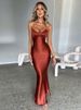 Mozision Satin Backless Maxi Dress For Women 2022 Autumn New Spaghetti Strap Sleeveless Bodycon Long Dress Vestido Clubwear_ecoleips.com