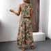 Women's Bohemian Print Vest Top And Straight Leg Trousers Set European American Style Summer_ecoleips.com