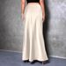 Elegant Satin Maxi Skirt – Flowy A-Line Long Skirt With Smooth Polyester Fabric, Light Blue/Slate Blue/Navy, XS/S/M/L/XL_ecoleips.com
