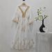 2025 New Women's Malay Indonesian Muslim Robe Fashion Gold Foil Dress_ecoleips.com