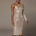 Verve 2025 Off-Shoulder Asymmetrical Neck Strapless Evening Gown Fashion Sequin Nightclub Sexy Women's Dress_ecoleips.com