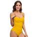 Women's Clothing Swimsuit Solid Color Backless Triangle Sling One Piece Swimsuit Chest Twist Sexy Swimsuit_ecoleips.com