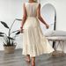 Leisure Vacation 2025 Summer New Texture Sleeveless Seaside Dress_ecoleips.com