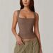 2025 European And American Women's Clothing Short-sleeve Street Style Hot Girl Fashion Square Neck Basic Slim-fit_ecoleips.com