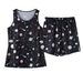 2025 Summer New Independent Station European American Home Wear Round Neck Printed Shorts And Vest Women's Set_ecoleips.com