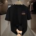Summer Short Sleeve T-Shirt for Men Loose Fit round Neck American Trendy Brand Casual Top_ecoleips.com