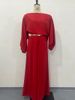 Women’s Clothing printing new fashion long sleeved bat shirt wide leg pants suit with belt_ecoleips.com