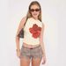Summer Cool Sleeveless Pullover Vest for Women European American Style Printed Slim Fit Sexy Hot Comfortable Top_ecoleips.com