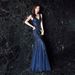 Women's clothing dress women's new banquet elegant annual meeting long fishtail sequin sexy dress_ecoleips.com