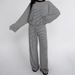 Knitted Striped Loose Comfortable Sleeve Long Pants Wearable Pajama Set 2026 European And American Spring Summer New_ecoleips.com