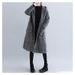 Women's Houndstooth Wool Coat - Thickened Winter Trench Coat With Hood For Office & Casual Outfits_ecoleips.com