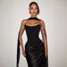 Elegant Sexy Pleated High-End Slim Fit Slip Dress with Straps European American Style Fishtail Cross Border Women's Dress_ecoleips.com
