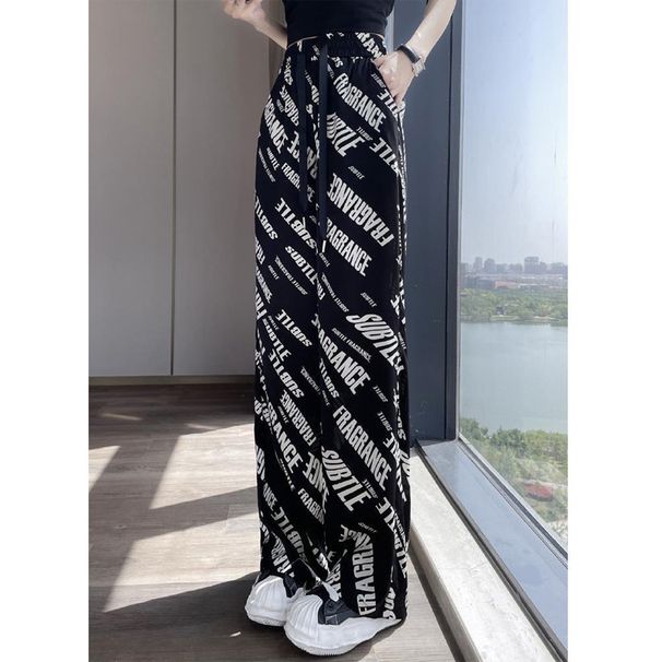 Women's Casual Digital Print Straight Leg Trousers High Street Style Summer 2026 Men's Sports Couple Versatile New Fashion_ecoleips.com