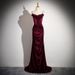 Women's Clothing White Wine Red Velvet Evening Dress Skirt Female Light Luxury Niche Toast Dress Bride Sling Slim Art Exam_ecoleips.com