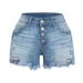Women's Clothing New Spring Women's Denim Shorts Raw Edge Washed Sexy Fashion Jeans Back Pocket Stab_ecoleips.com