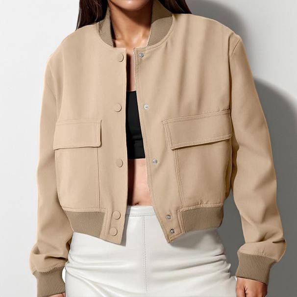 Women's Blazer Coat - Vintage Loose Fit Long Sleeve Jacket With Pockets, Elegant Casual Office Wear_ecoleips.com