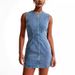 Women's Clothing Round Neck Sleeveless Hip Denim Dress Fashionable High Waist Summer New Mid Length Women_ecoleips.com