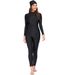 Women’s Clothing new Muslim swimsuit long sleeved trousers three piece set conservative sun protection with chest pad_ecoleips.com