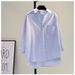 Pure Cotton Red Long-sleeved Shirt 2024 New Pocket Loose And Thin Casual Top_ecoleips.com