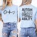Women Autism It's Not A Disability It's A Different Ability Fashion Casual Short Sleeve T-shirt Graphic Tshirts Women T Shirts_ecoleips.com
