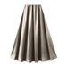 Satin Draped For Women 2025 Spring Autumn New A-line Long High-end Skirt 9903-1_ecoleips.com