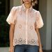 Women's Clothing Women's Style Fashionable Rhinestone Embellished Puff Sleeve Shirt Loose Fitting Heavy Duty Top_ecoleips.com
