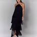 Women's Clothing Fashion Halter Neck Tassel Backless Slit Dress Women's Clothing Backless Slit Dress Women's Fashion Dress_ecoleips.com