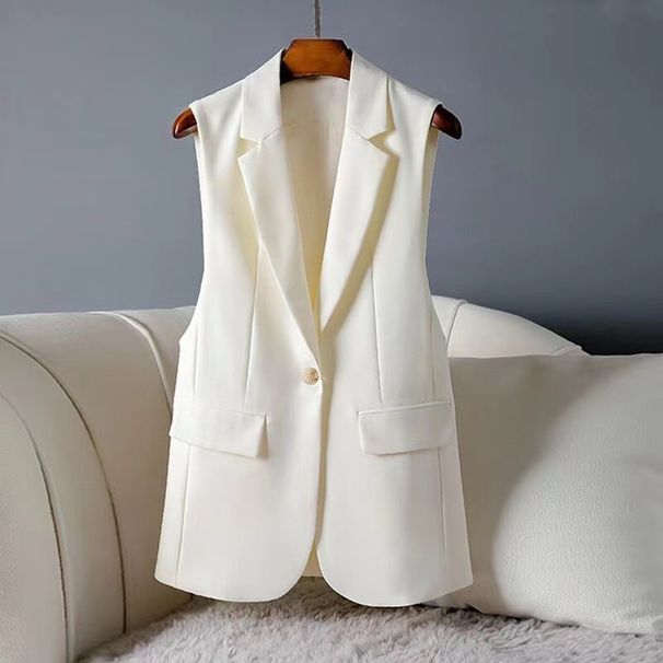 Women's Clothing Autumn Loose Outer Sleeveless Spring And Autumn Sleeveless Suit Vest Vest Jacket_ecoleips.com